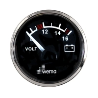 WEMA Voltmeter analog 8-16V SL-sort 